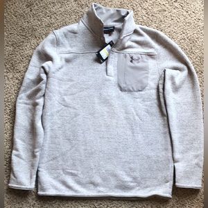 Under Armour Brand New Mens Md Sweaterfleece 1/4 Snap Specialist Henley